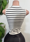 Dream Top White Stripped