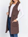 HANDLE IT CARDIGAN VEST BROWN