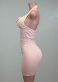 MALIA PINK COWL NECK BODYCON MINI DRESS