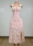 JANDY PINK FLORAL SLEEVELESS MAXI DRESS