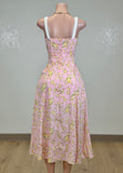 JANDY PINK FLORAL SLEEVELESS MAXI DRESS