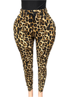 LAUREN BROWN ANIMAL PRINT JOGGER PANTS WITH POCKETS