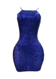 ELLIE ROYAL BLUE SEQUIN STUDDED BODYCON DRESS