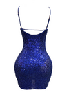 ELLIE ROYAL BLUE SEQUIN STUDDED BODYCON DRESS