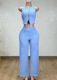 LAINEY BLUE CRINKLED SET
