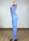 LAINEY BLUE CRINKLED SET