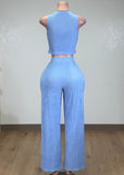 LAINEY BLUE CRINKLED SET