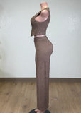 LAINEY BROWN CRINKLED SET