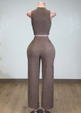 LAINEY BROWN CRINKLED SET