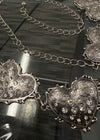 METAL HEART RHINESTONE CHAIN BELT