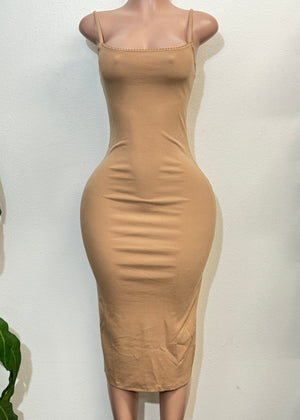 CAMPBELL MICHA SIDE SLIT BODYCON MINI DRESS