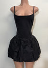 ELGIN BLACK SLEEVELESS BUBBLE SKIRT MINI DRESS