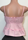 ALIANA PINK SLEEVELESS SMOCKED CROP TOP