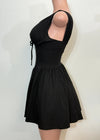 BROOKE BACK V-NECK PLEATED MINI DRESS
