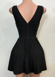 BROOKE BACK V-NECK PLEATED MINI DRESS