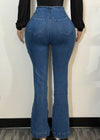 PALMER DARK BLUE HIGH WAISTED DENIM JEANS