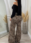 ALIX ANIMAL PRINT FLARED PANTS