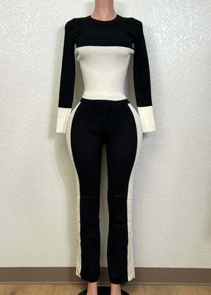ELOWIN BLACK & WHITE COLORBLOCK  SET