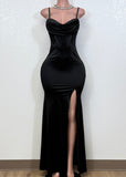 ALONDRA BLACK STRAPLESS BODYCON MAXI DRESS