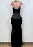 ALONDRA BLACK STRAPLESS BODYCON MAXI DRESS