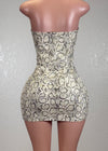 LILITH SNAKE PRINT FRONT BUTTON DOWN TUBE MINI DRESS