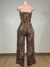 LIA ANIMAL PRINT STRAPLESS JUMPSUIT