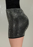 WYNTER RHINESTONE STUD STRETCHY MINI SKIRT