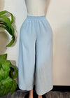 AILA BABY BLUE HIGH WAIST FLARED PANTS