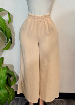 AILA KHAKI HIGH WAIST FLARED PANTS