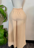 AILA KHAKI HIGH WAIST FLARED PANTS