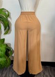 LUSH CAMEL FLARED PANTS