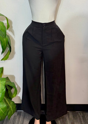 LUSH BLACK FLARED PANTS