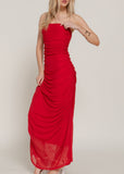 SELENA RED DRESS STRAPLESS