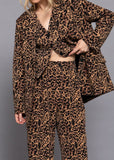 COLETTE ANIMAL PRINT BROWN BLAZER