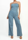 Giselle Light Denim Tube Jumpsuit