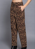 ADHARA ANIMAL PRINT HIGH RISE PANTS