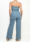 Giselle Light Denim Tube Jumpsuit