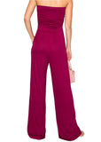 Ellie Strapless Jumpsuit Magenta