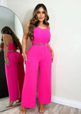 Go All Out  Jumpsuit Pink