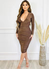 Duarte Dress Mocha - Fashion Effect Store