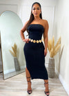 Make It Right Strapless Dress Black