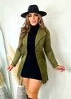 Vania Suede Coat Olive - Fashion Effect Store