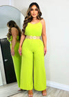 Go All Out Jumpsuit Lime
