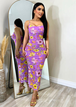 Like No Other Floral Dress Purple