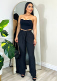 Double Take Two Piece Set Black