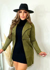 Vania Suede Coat Olive - Fashion Effect Store