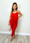 A Little Extra Jumpsuit Red - Fashion Effect Store