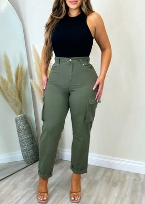 All You Need Cargo Pants Olive - Fashion Effect Store