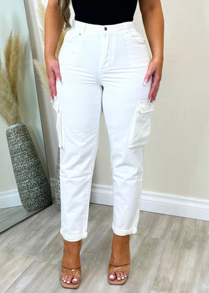 All You Need Cargo Pants White - Fashion Effect Store