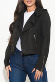 Baily Faux Suede Jacket Black - Fashion Effect Store